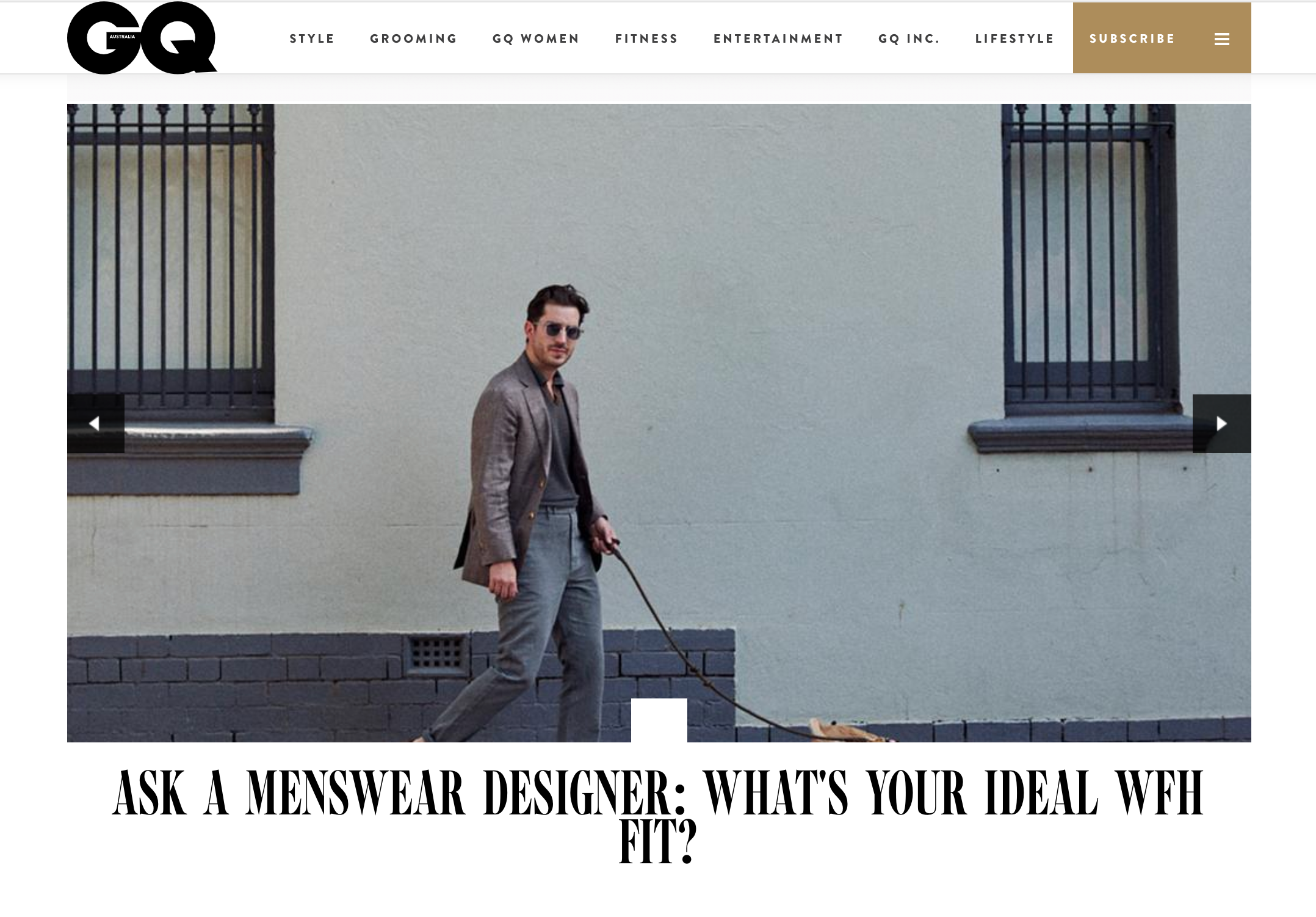 Our Monthly GQ Australia column - Ask A Menswear Designer