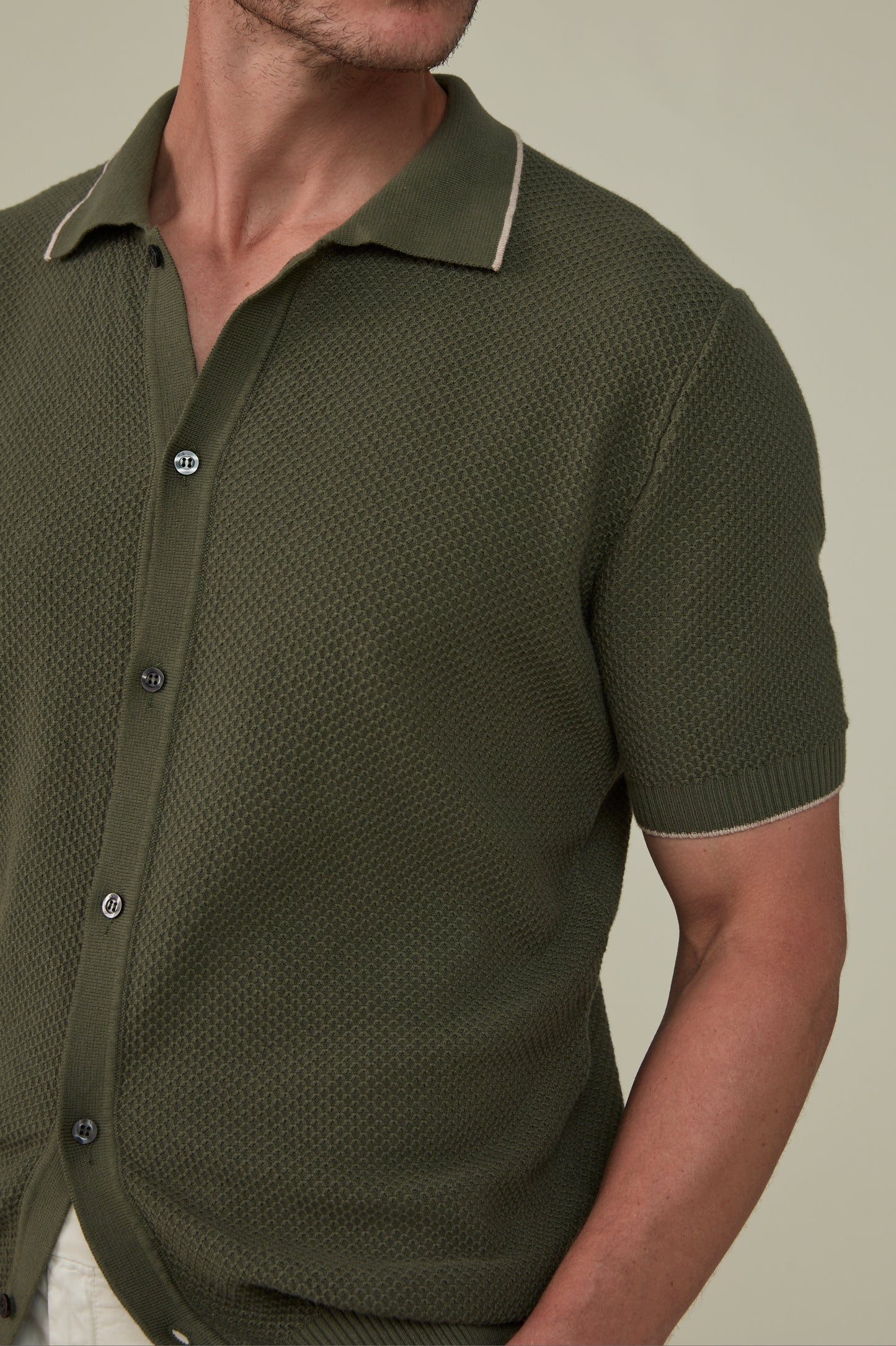Bellarine Short Sleeved Knit Polo - Pistachio