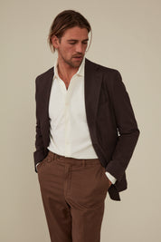 Noosa Long Sleeved Pique Cotton Shirt - Cumulus