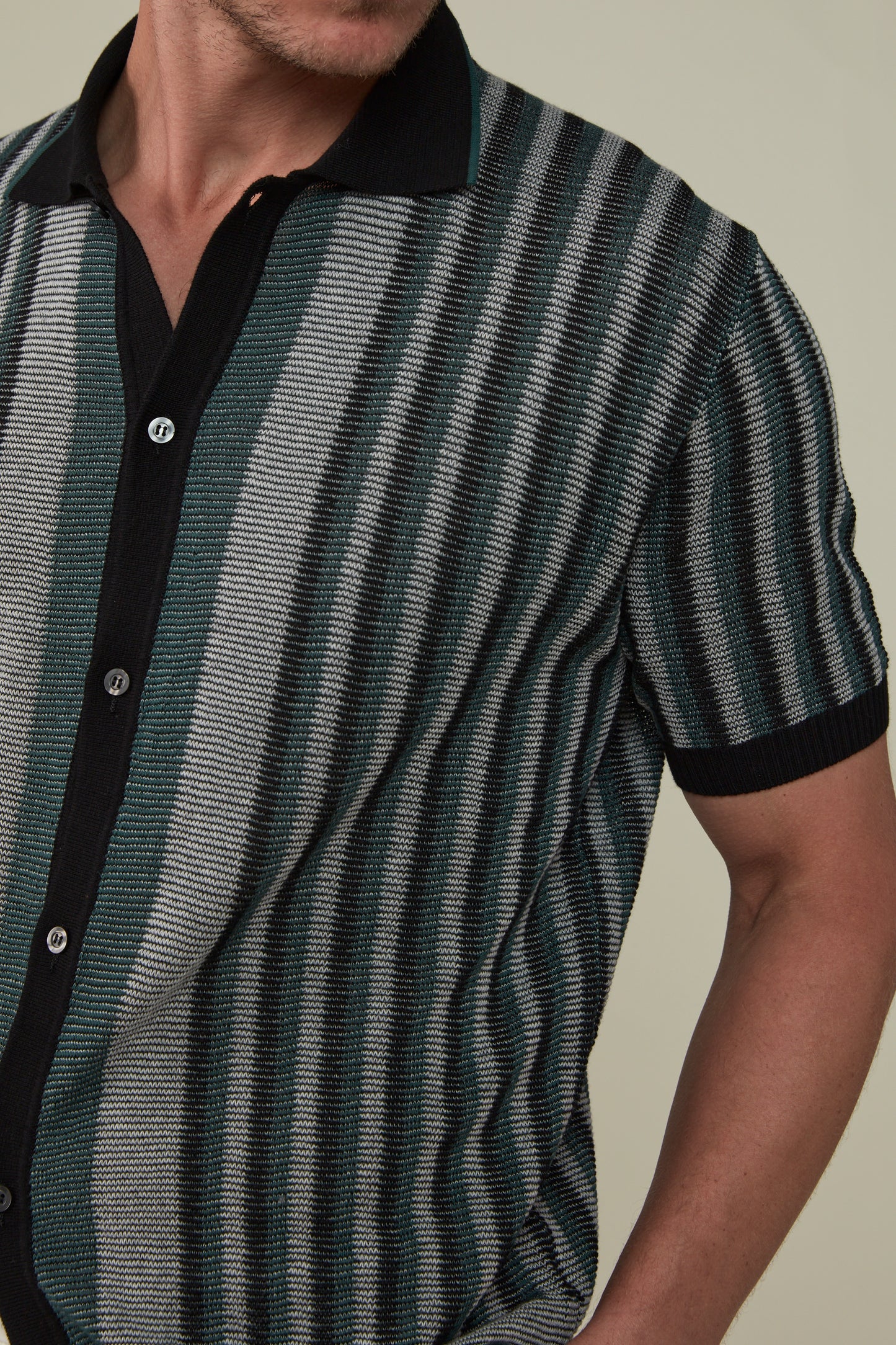 Riviera Short Sleeved Knit Polo - Forrest 100% Cotton