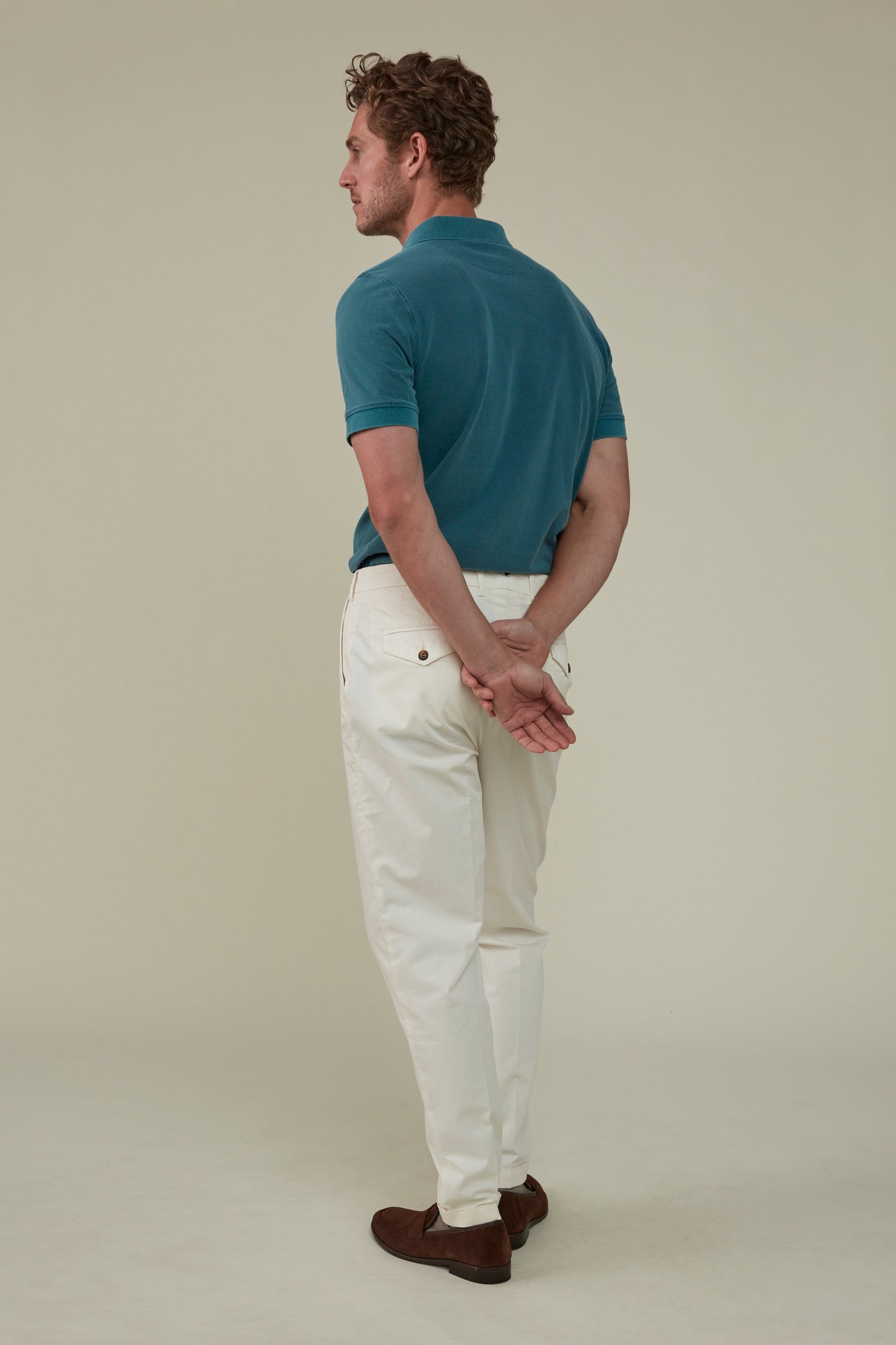 Garment Dyed Carrot Fit Chino Paperweight - Bone