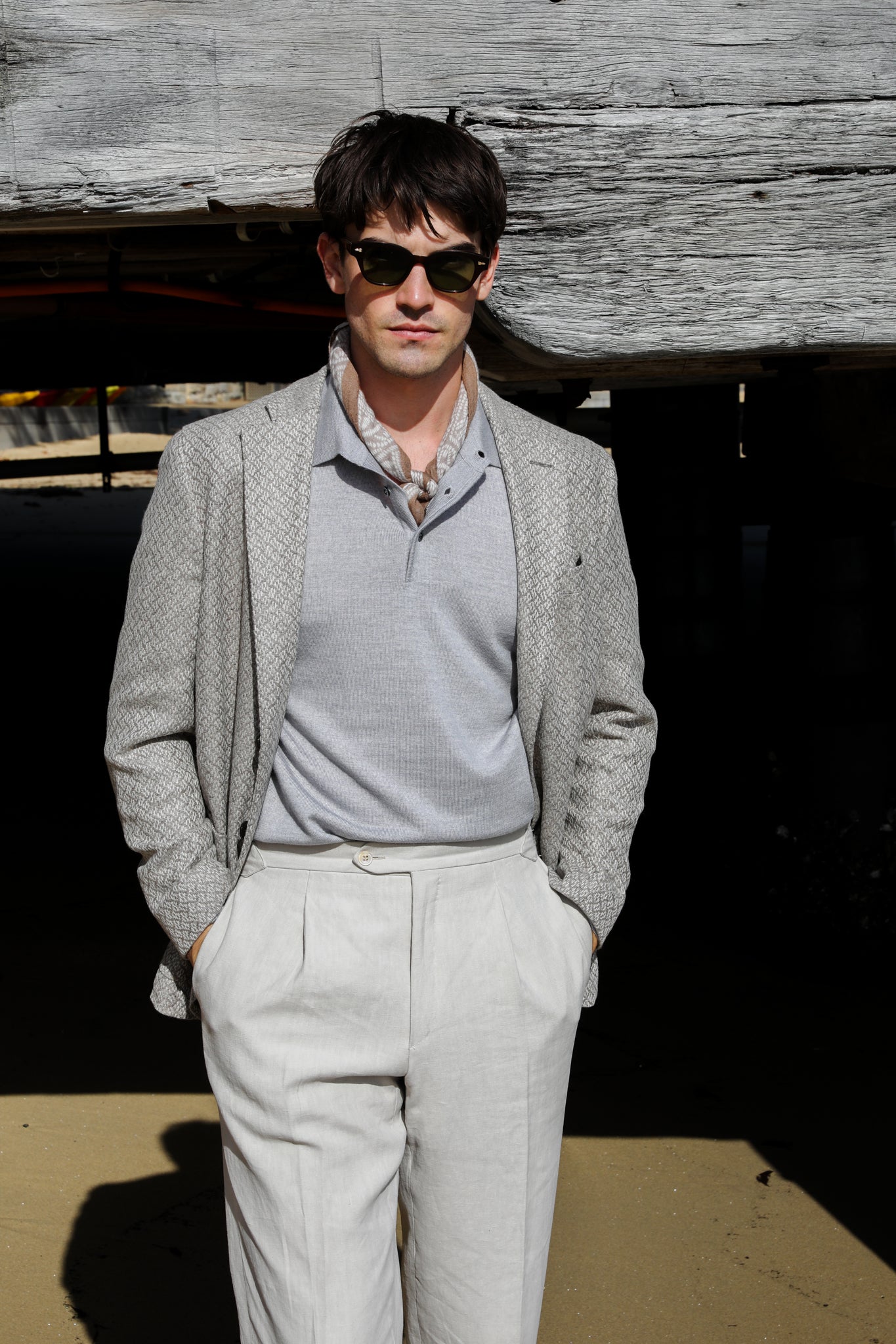 Atherden Woven Blazer - Parchment