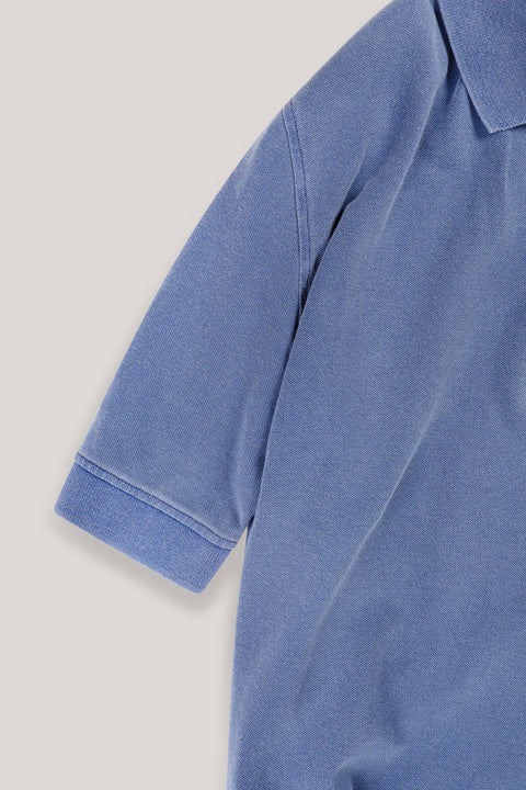 Rosebud Short Sleeved Polo - Garment-Dyed Twilight