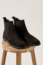 Auburn Chelsea Boot - Suede - Coffee Brown
