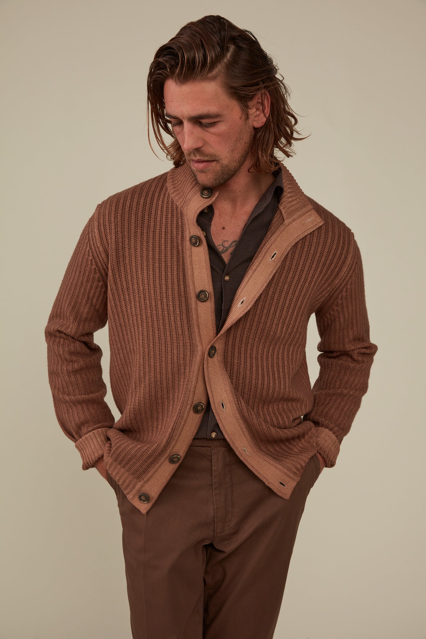 Arthur Cardigan - Cinnamon