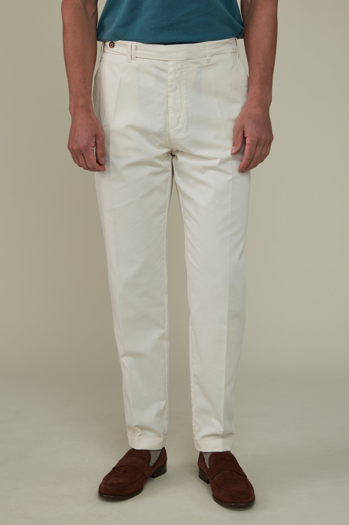 Garment Dyed Carrot Fit Chino Paperweight - Bone