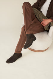 Auburn Chelsea Boot - Suede - Coffee Brown