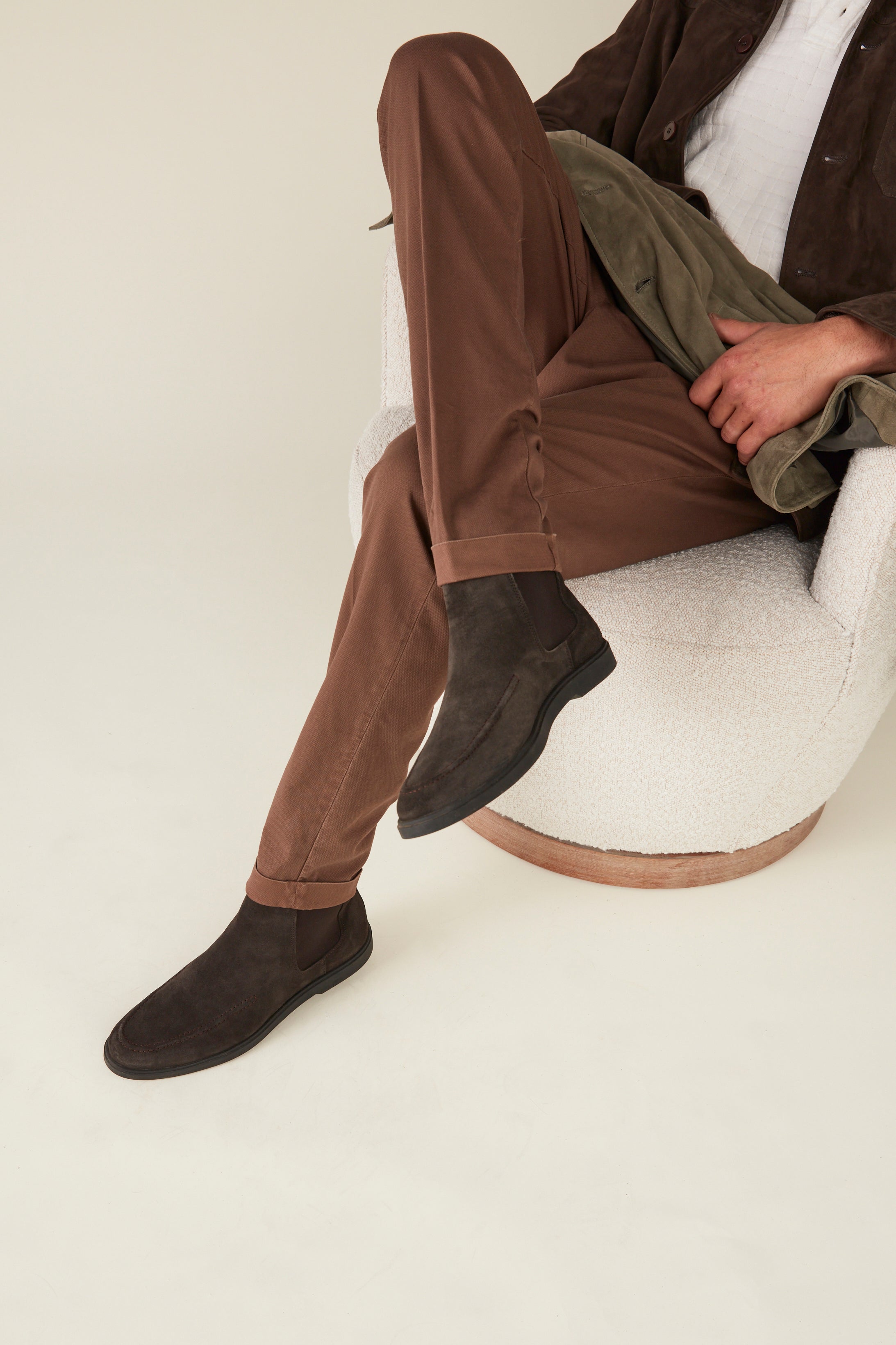 Auburn Chelsea Boot - Suede - Coffee Brown
