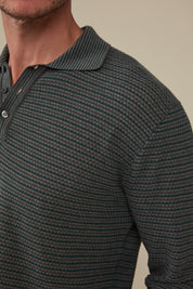 Inverloch Ice Cotton Long Sleeved Polo - Moss Green
