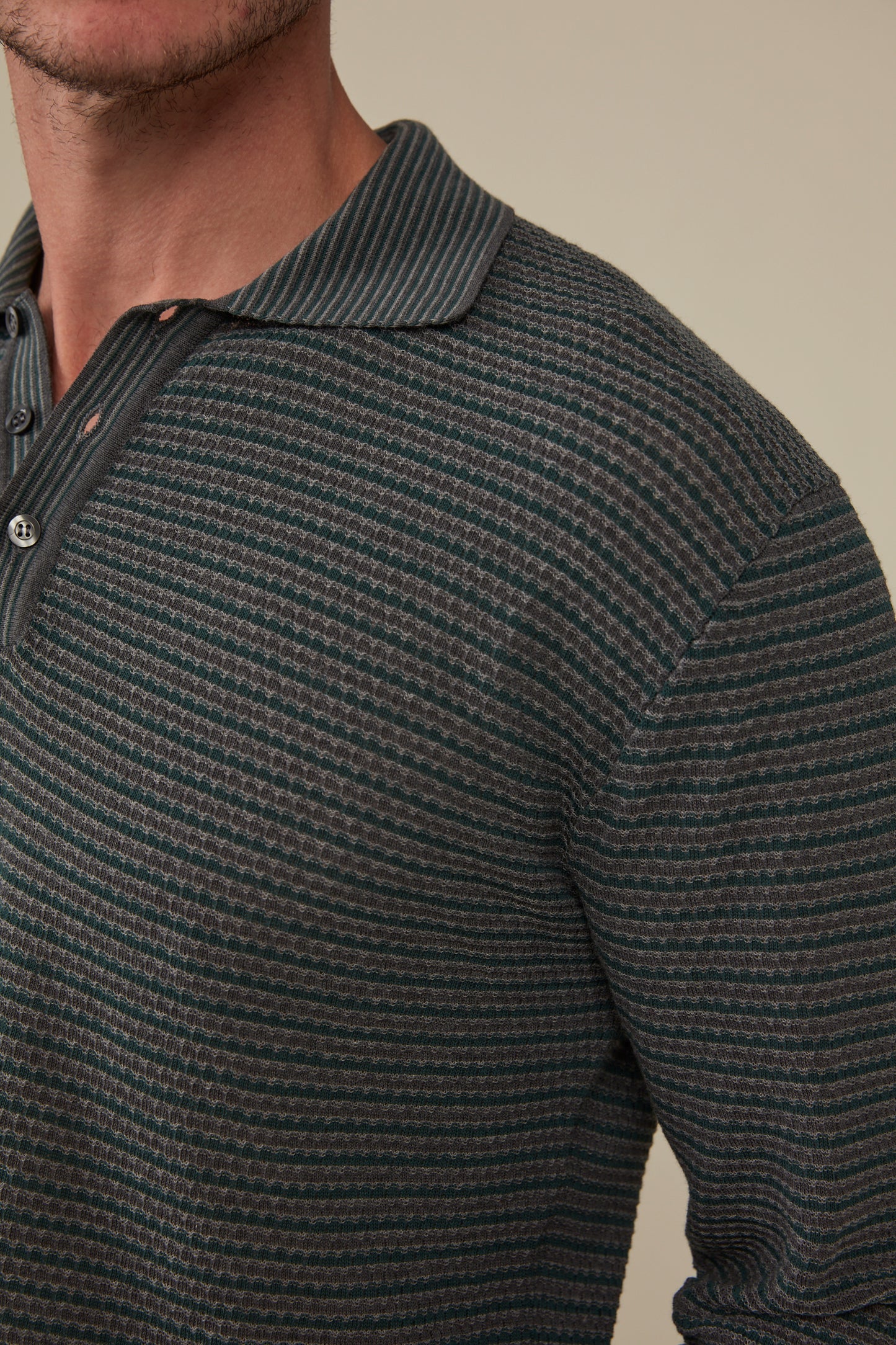 Inverloch Ice Cotton Long Sleeved Polo - Moss