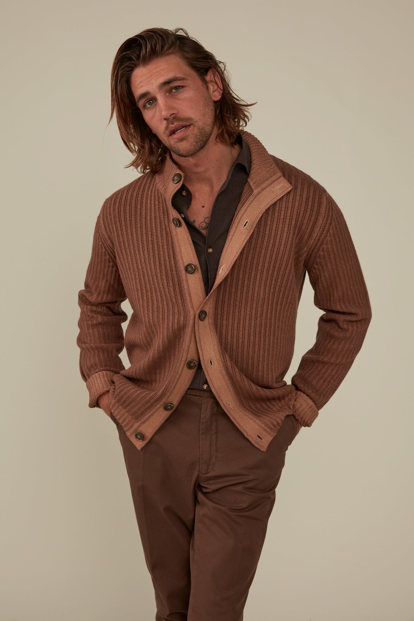 Arthur Cardigan - Cinnamon