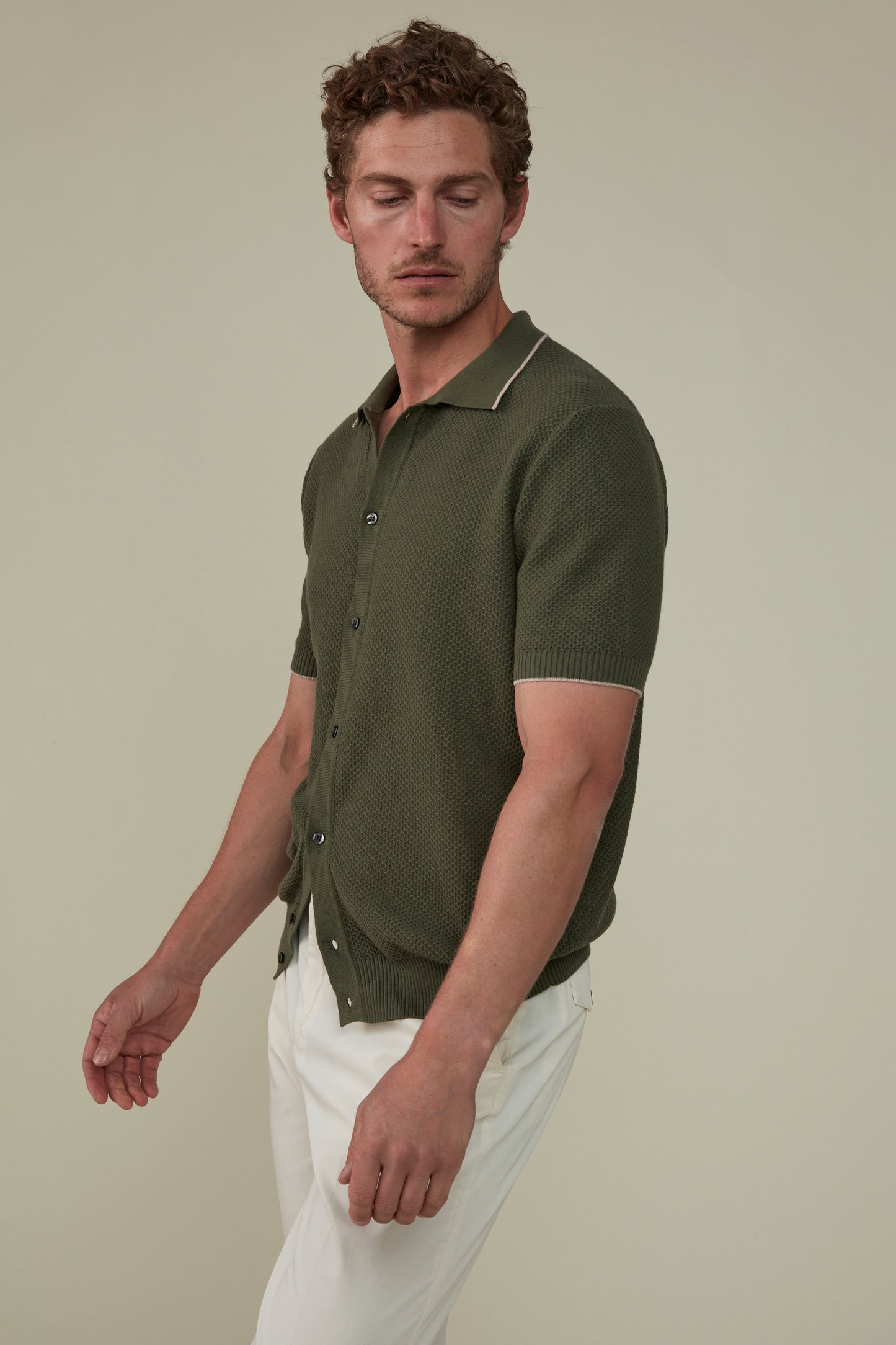 Bellarine Short Sleeved Knit Polo - Pistachio