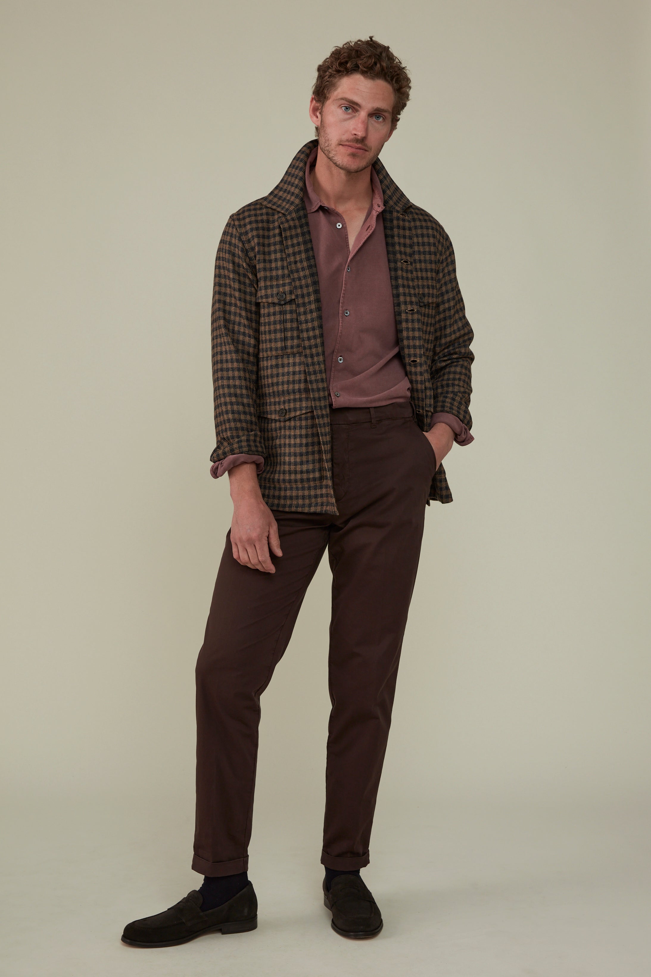 Noosa Long Sleeved Pique Cotton Shirt - Barbera