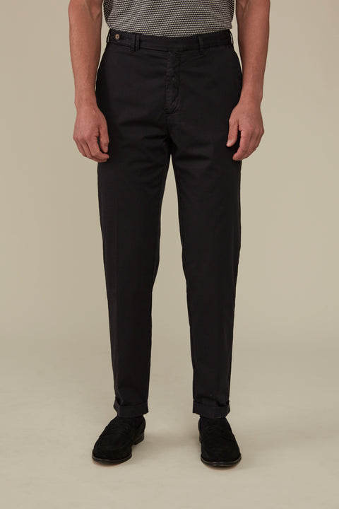 Garment Dyed Carrot Fit Chino Paperweight - Black