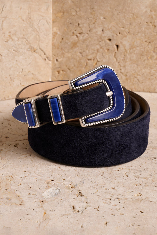 Texas Belt - Suede- Sapphire