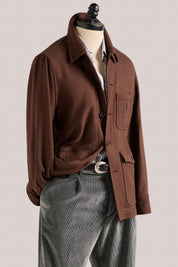 Fitzroy Chore Jacket - Wool - Chocolate Brown