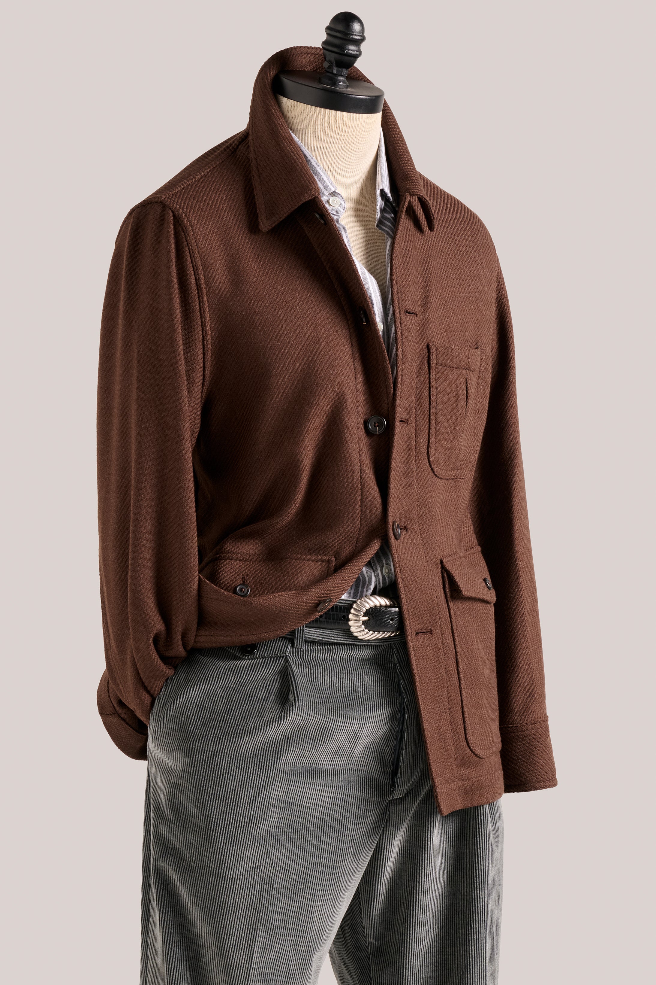 Fitzroy Chore Jacket - Wool - Chocolate Brown