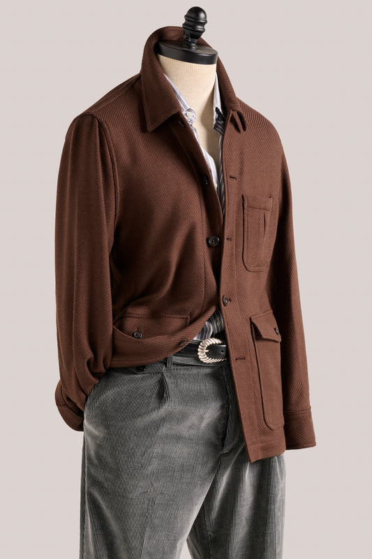 Fitzroy Chore Jacket - Wool - Chocolate Brown