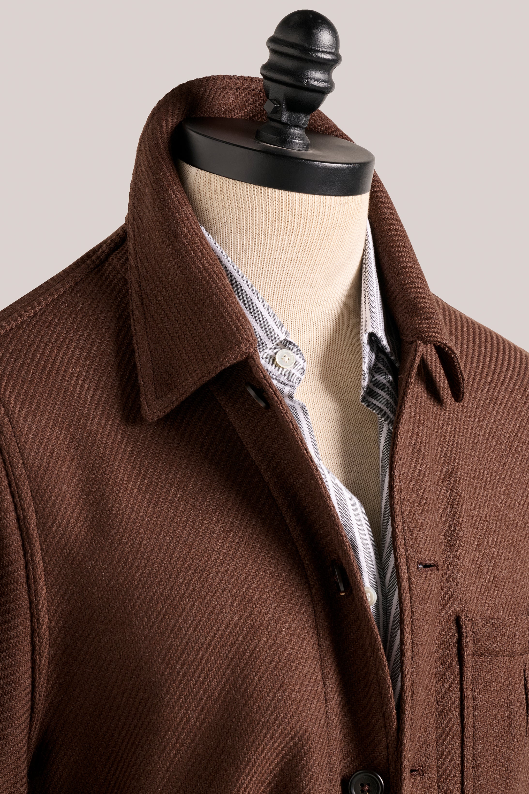 Fitzroy Chore Jacket - Wool - Chocolate Brown