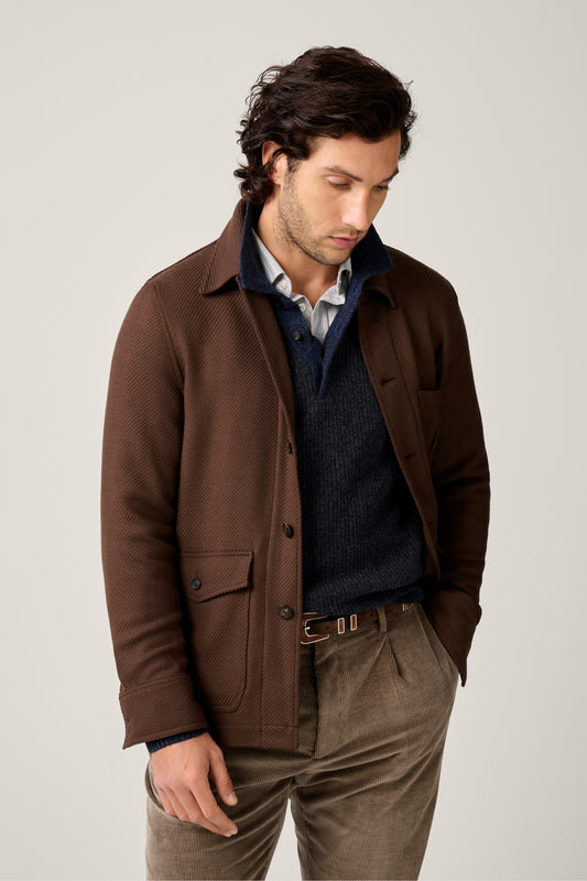 Fitzroy Chore Jacket - Wool - Chocolate Brown