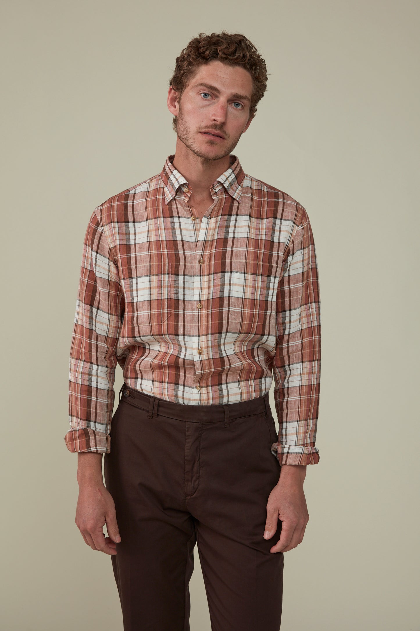 Garment Dyed Carrot Fit Chino Paperweight - Chocolate