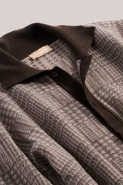 Prince of Wales Polo Cardigan - Chocolate