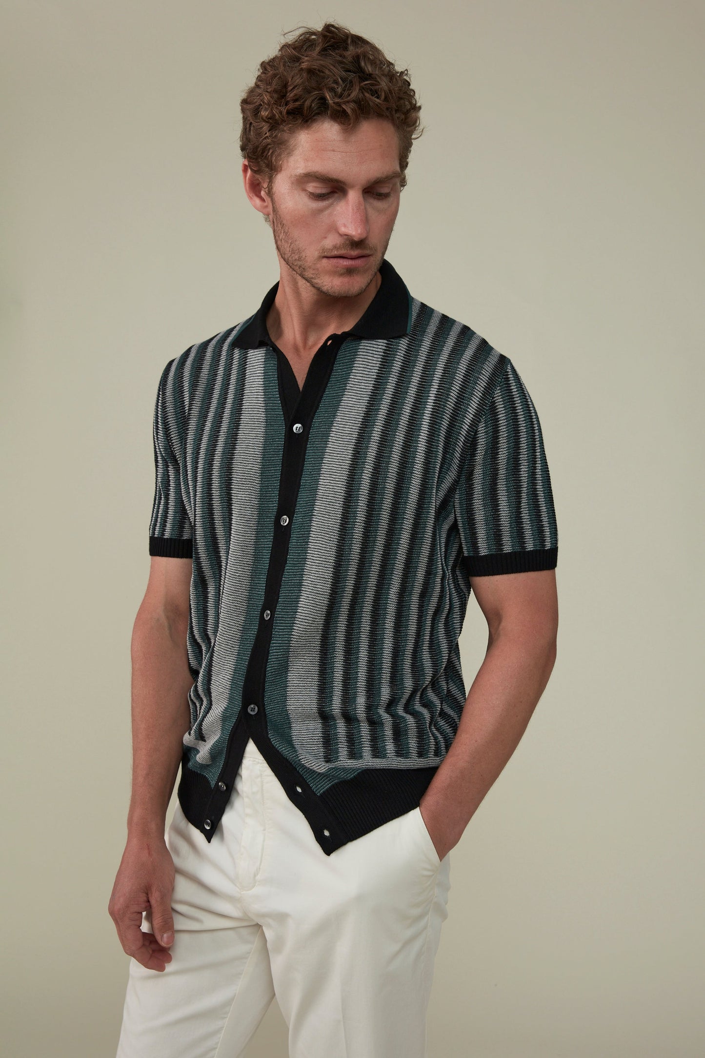 Riviera Short Sleeved Knit Polo - Forrest 100% Cotton