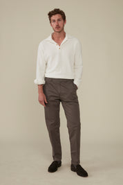 Garment Dyed Carrot Fit Chino Paperweight - Steel