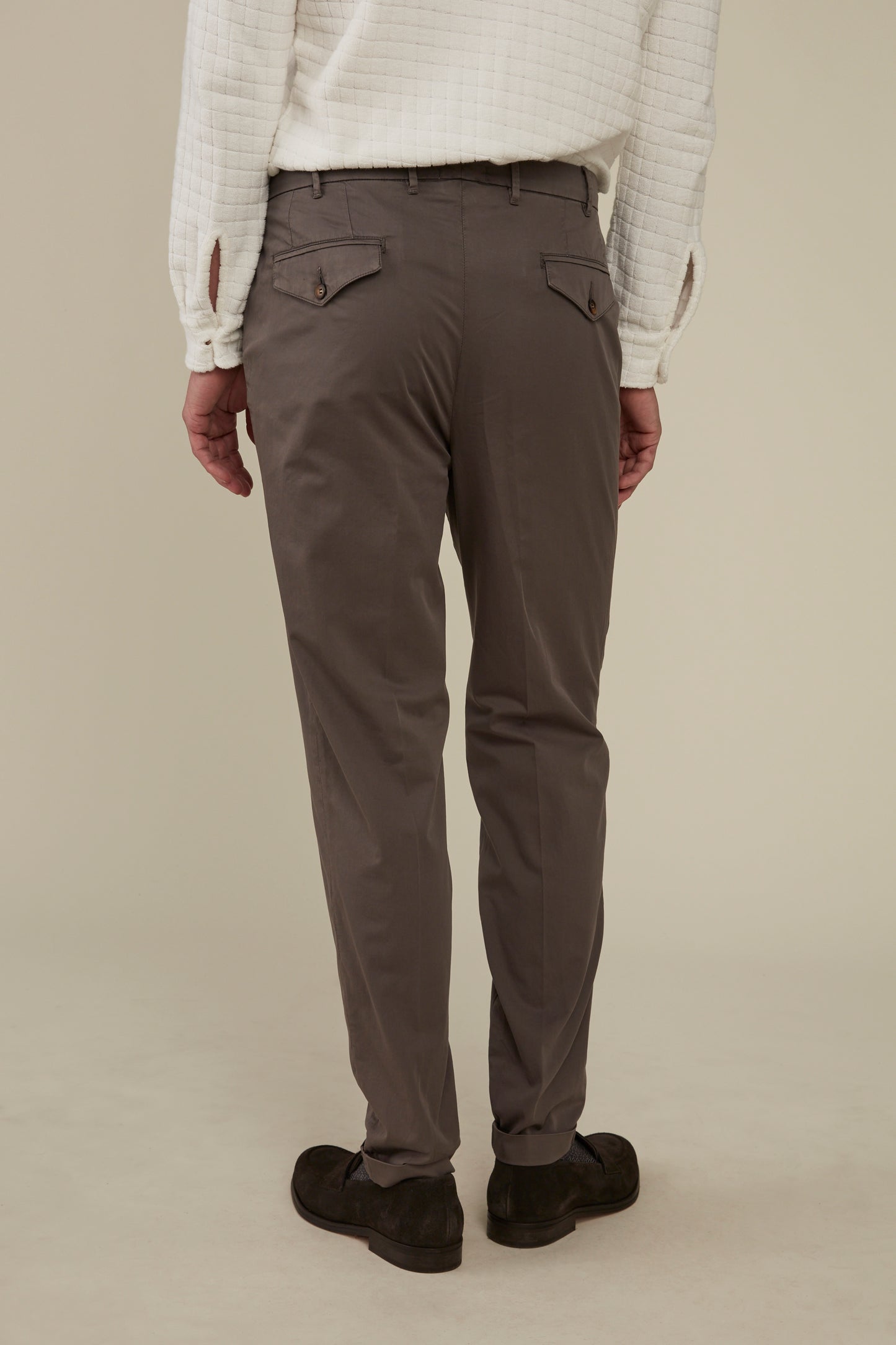 Garment Dyed Carrot Fit Chino Paperweight - Steel