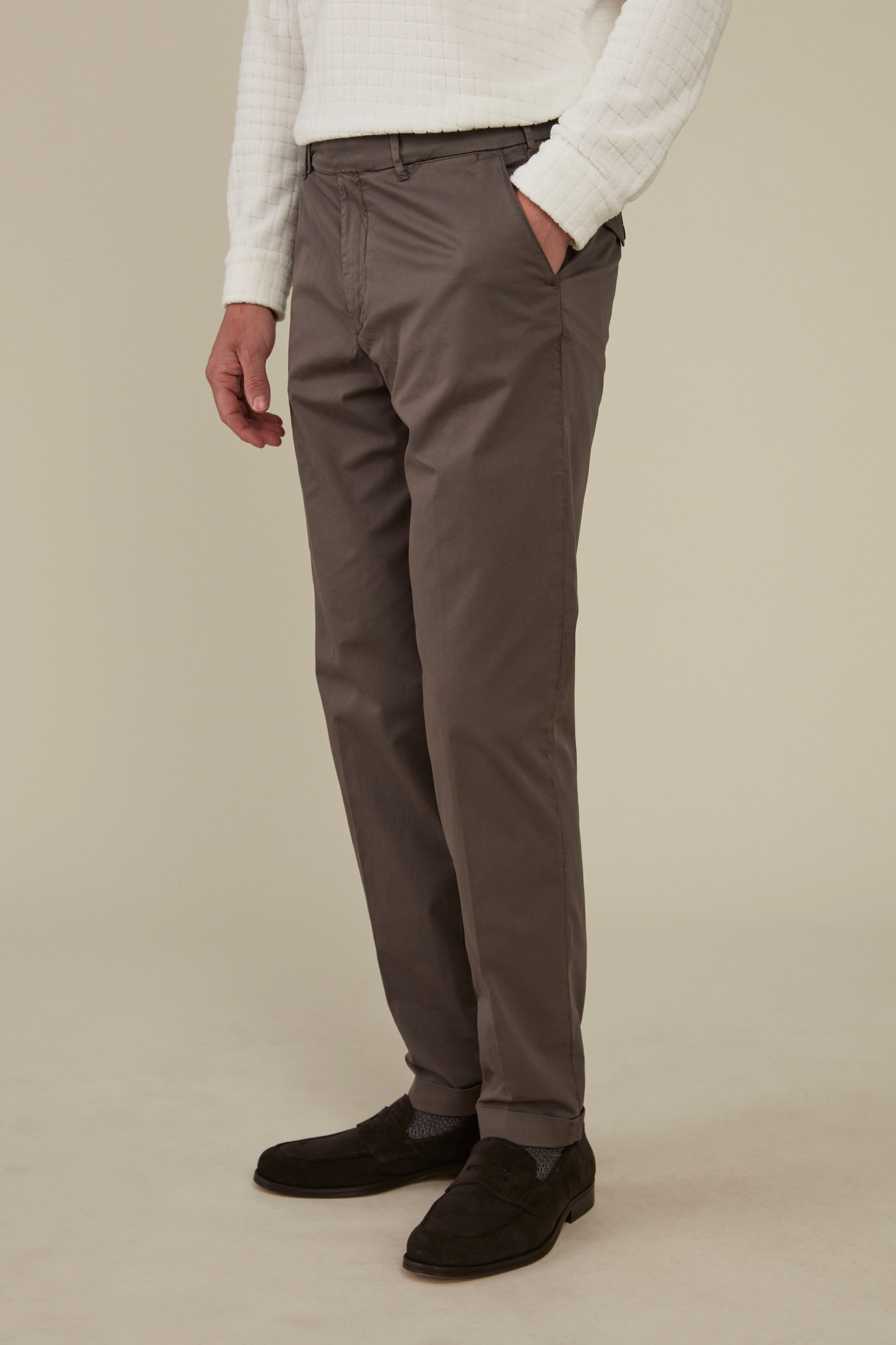 Garment Dyed Carrot Fit Chino Paperweight - Steel