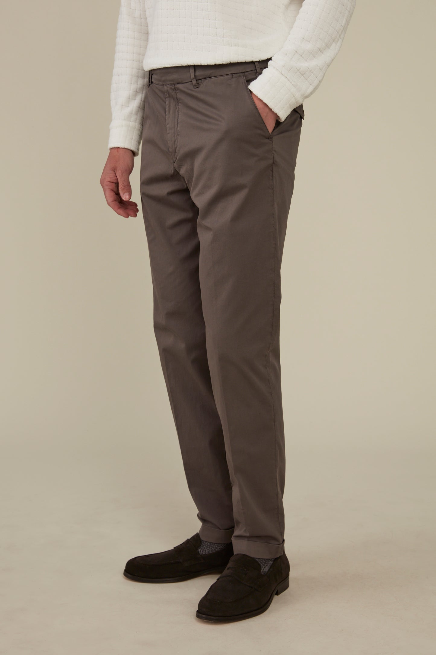 Garment Dyed Carrot Fit Chino Paperweight - Steel