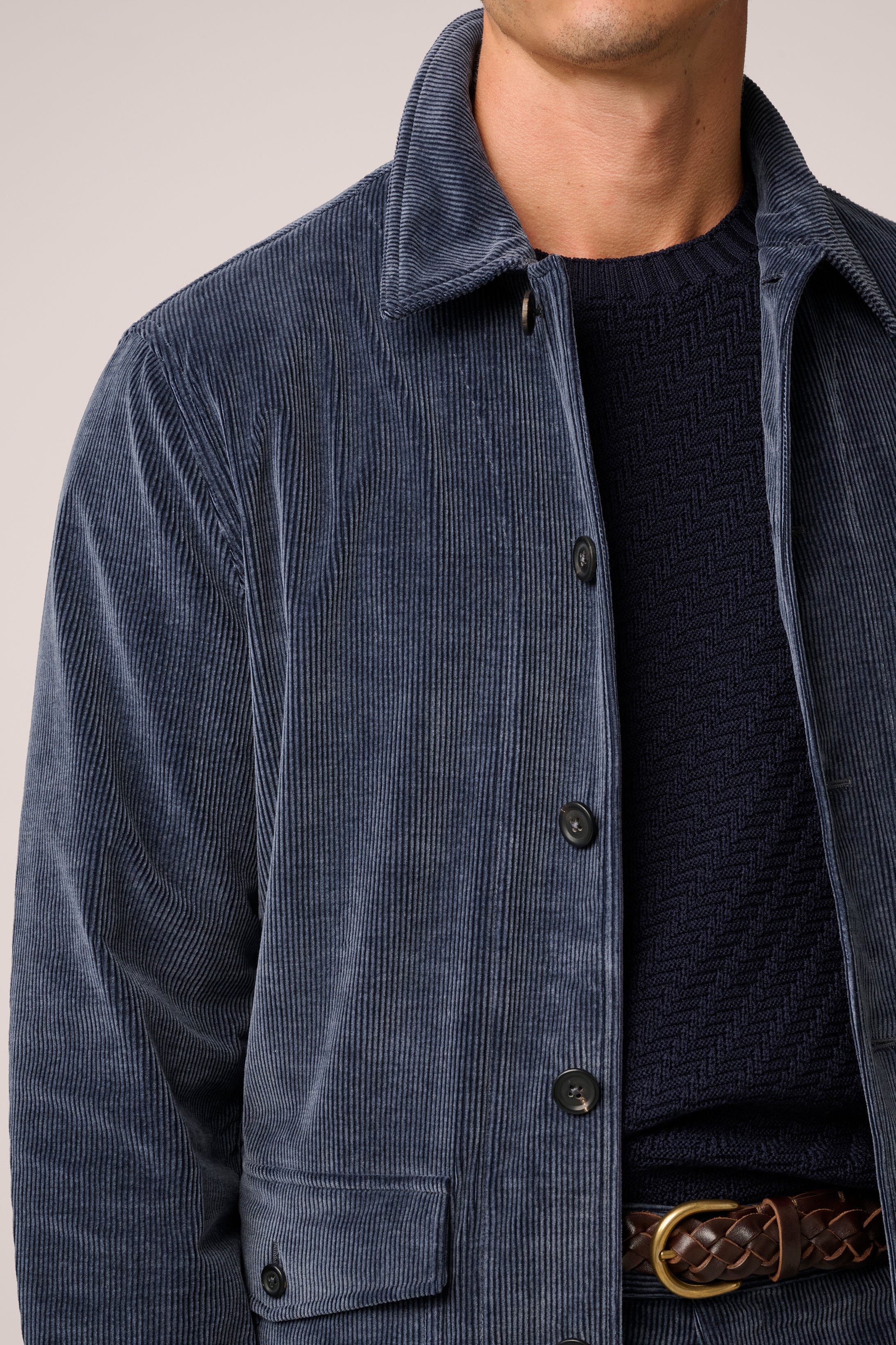 Fitzroy Chore Jacket - Corduroy - Steel Blue