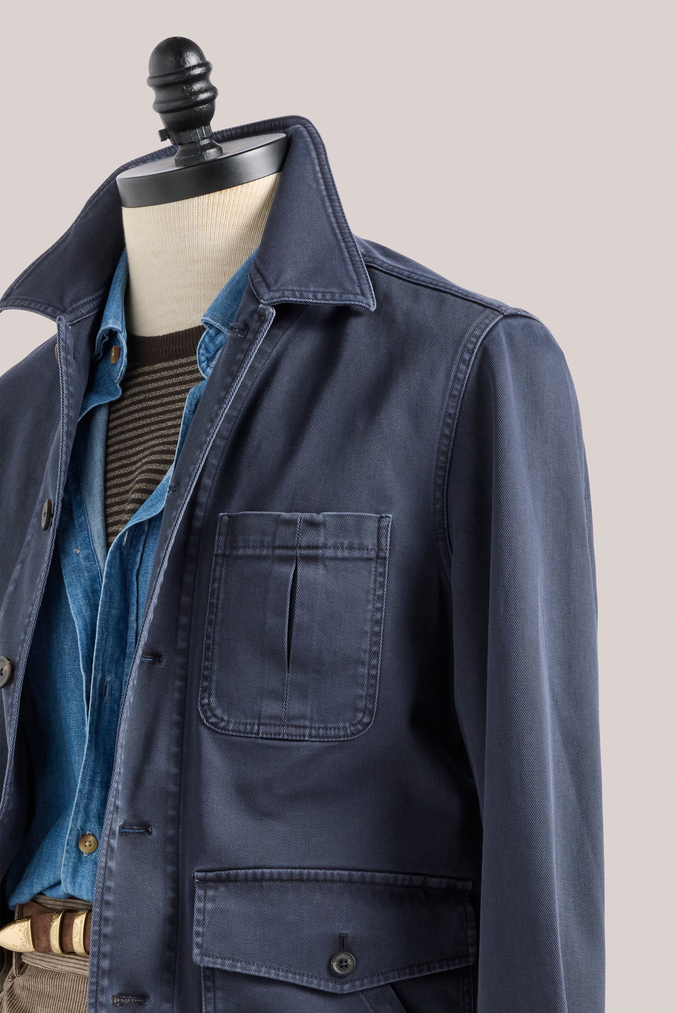 Fitzroy Chore Jacket - Cotton - Charcoal Navy – CHRISTIAN KIMBER