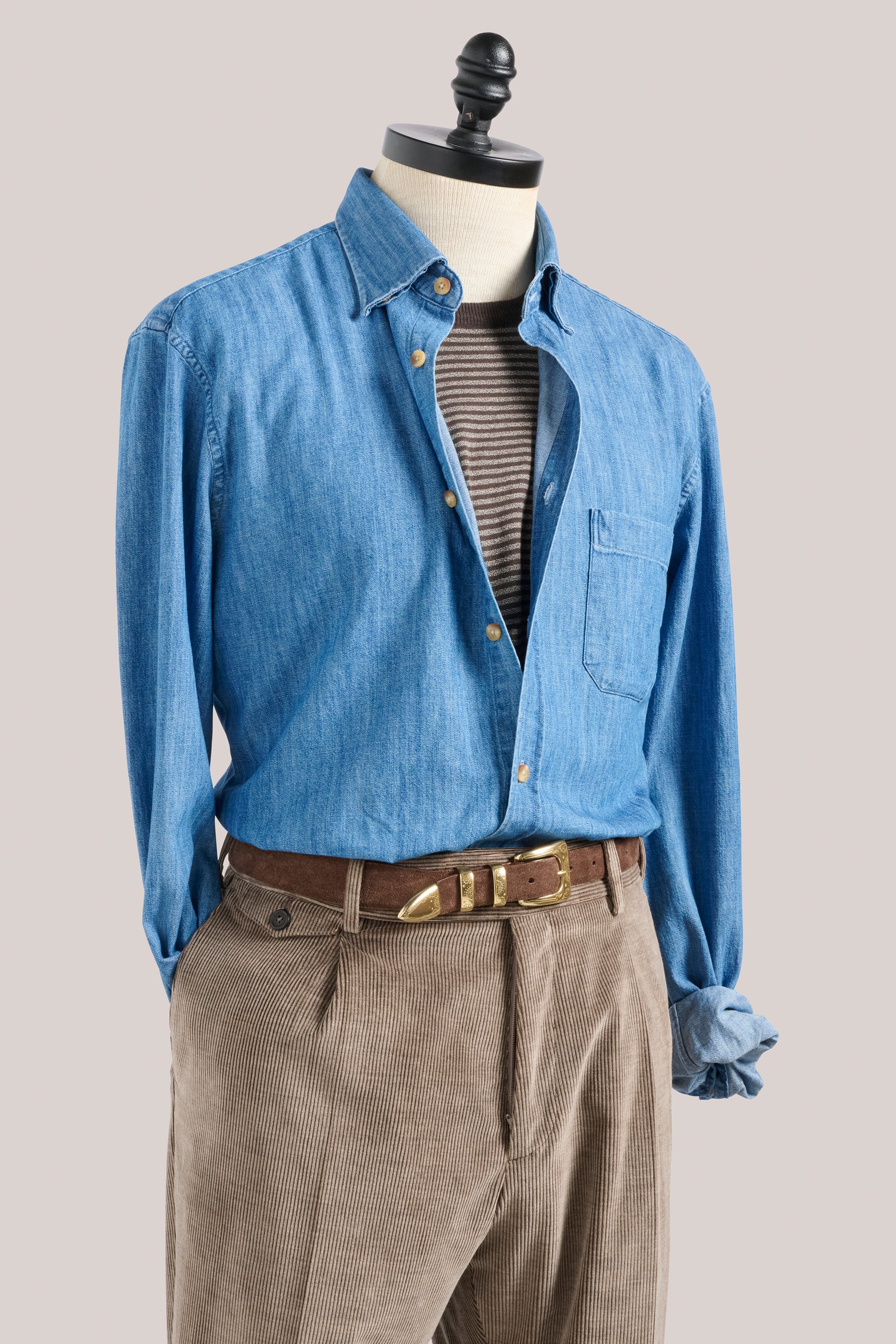 Stone Washed Denim Shirt