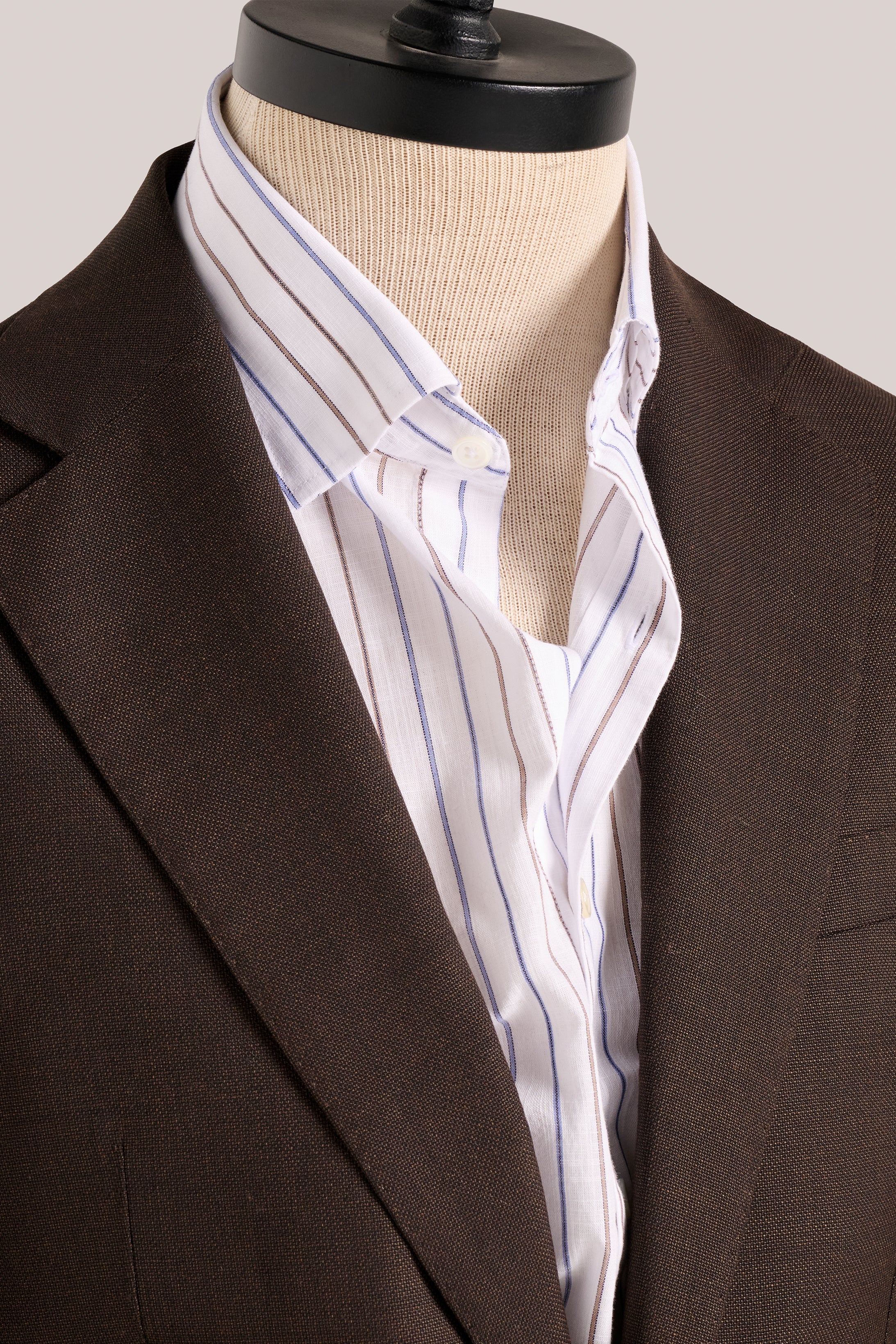 Bronte Lightweight Summer Shirt - Blue/Fox Brown