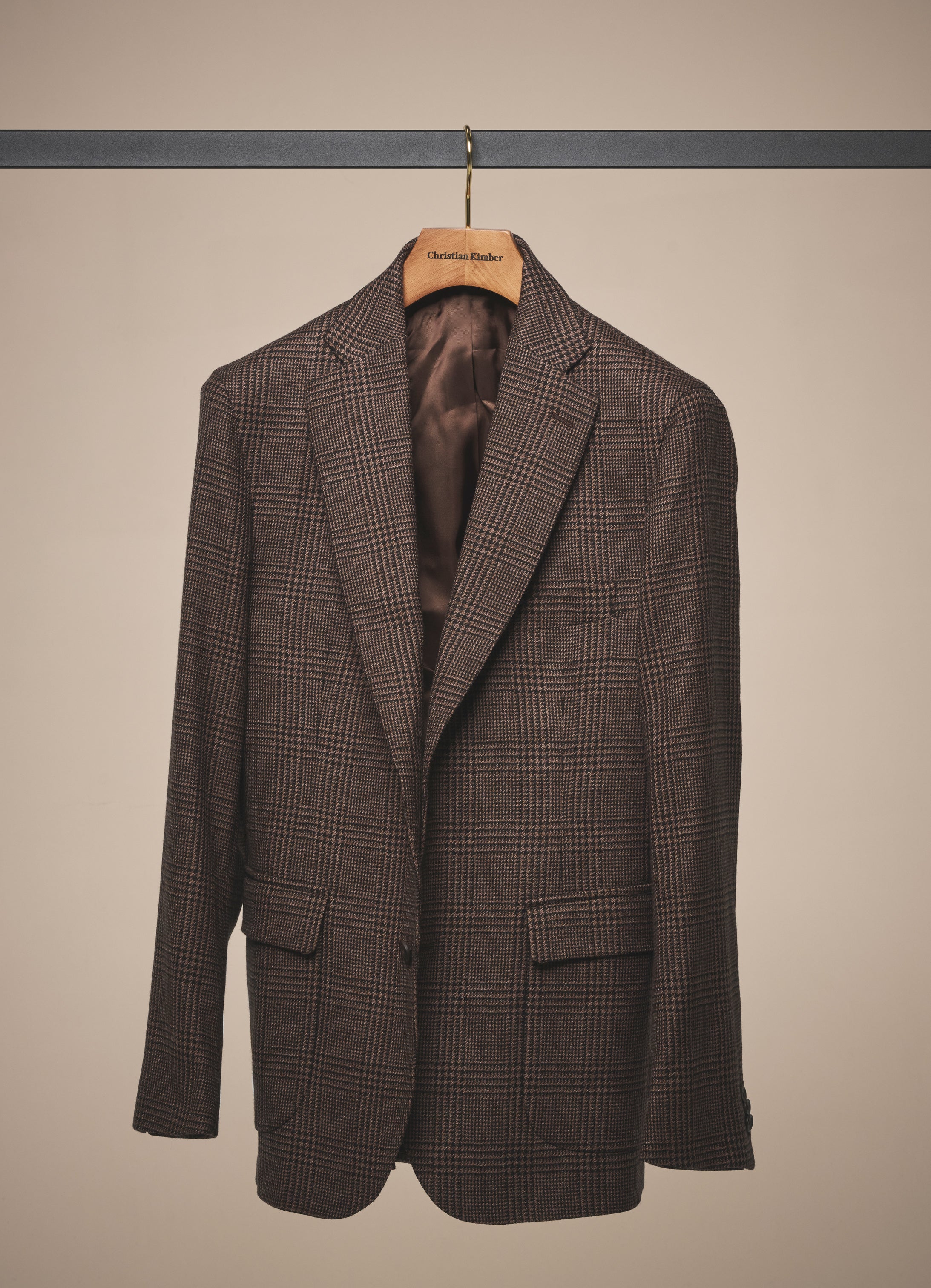 Apollo Blazer - Wool and Cashmere - Brown Prince of Wales
