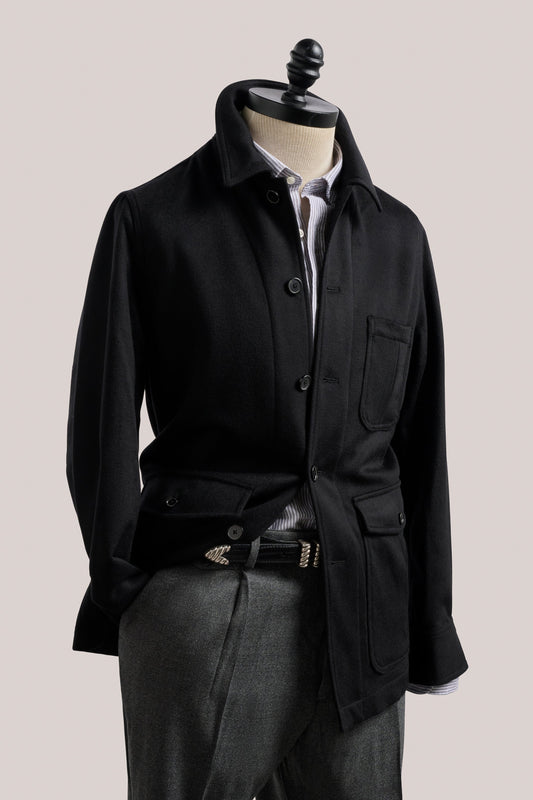 Fitzroy Chore Jacket - Italian Cashmere - Black