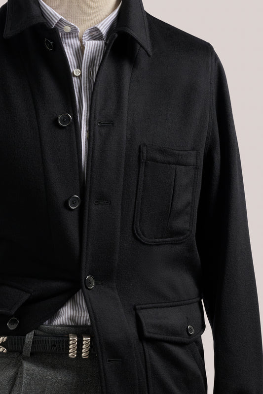Fitzroy Chore Jacket - Italian Cashmere - Black