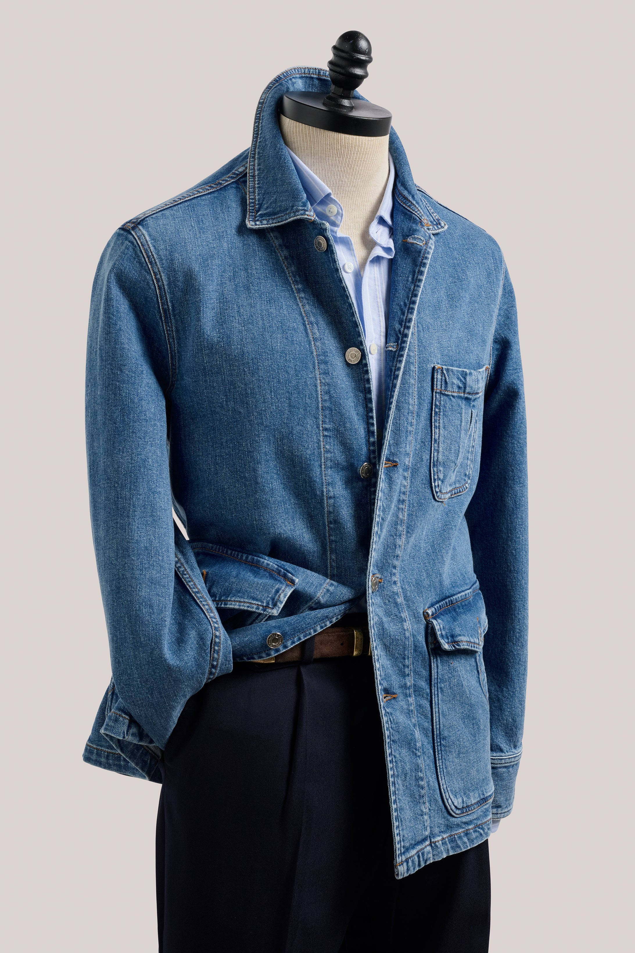 Fitzroy Chore Jacket - Denim - Stonewash Blue