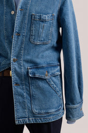 Fitzroy Chore Jacket - Denim - Stonewash Blue