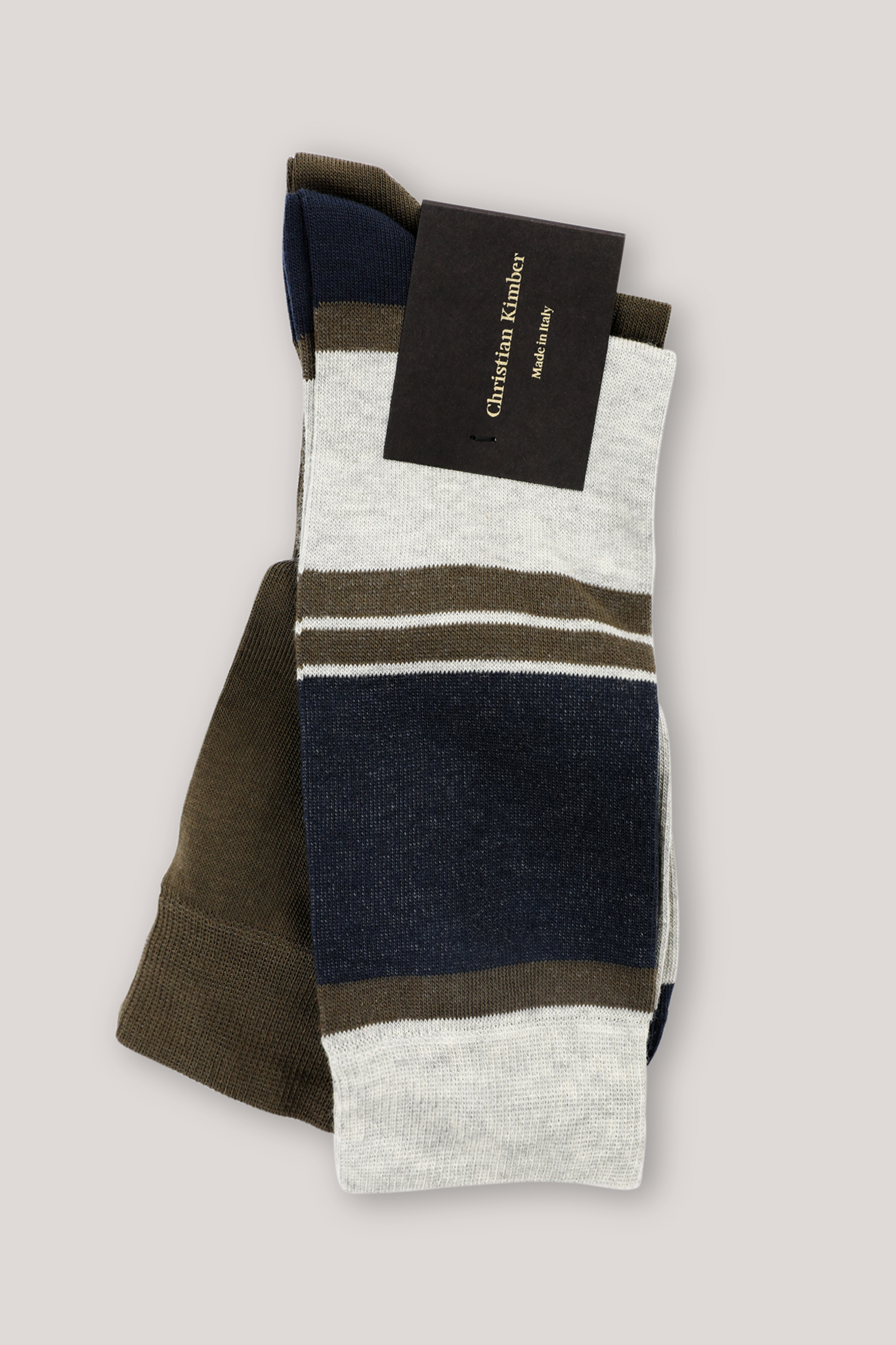 Stripe and Melange Socks - 2 pack
