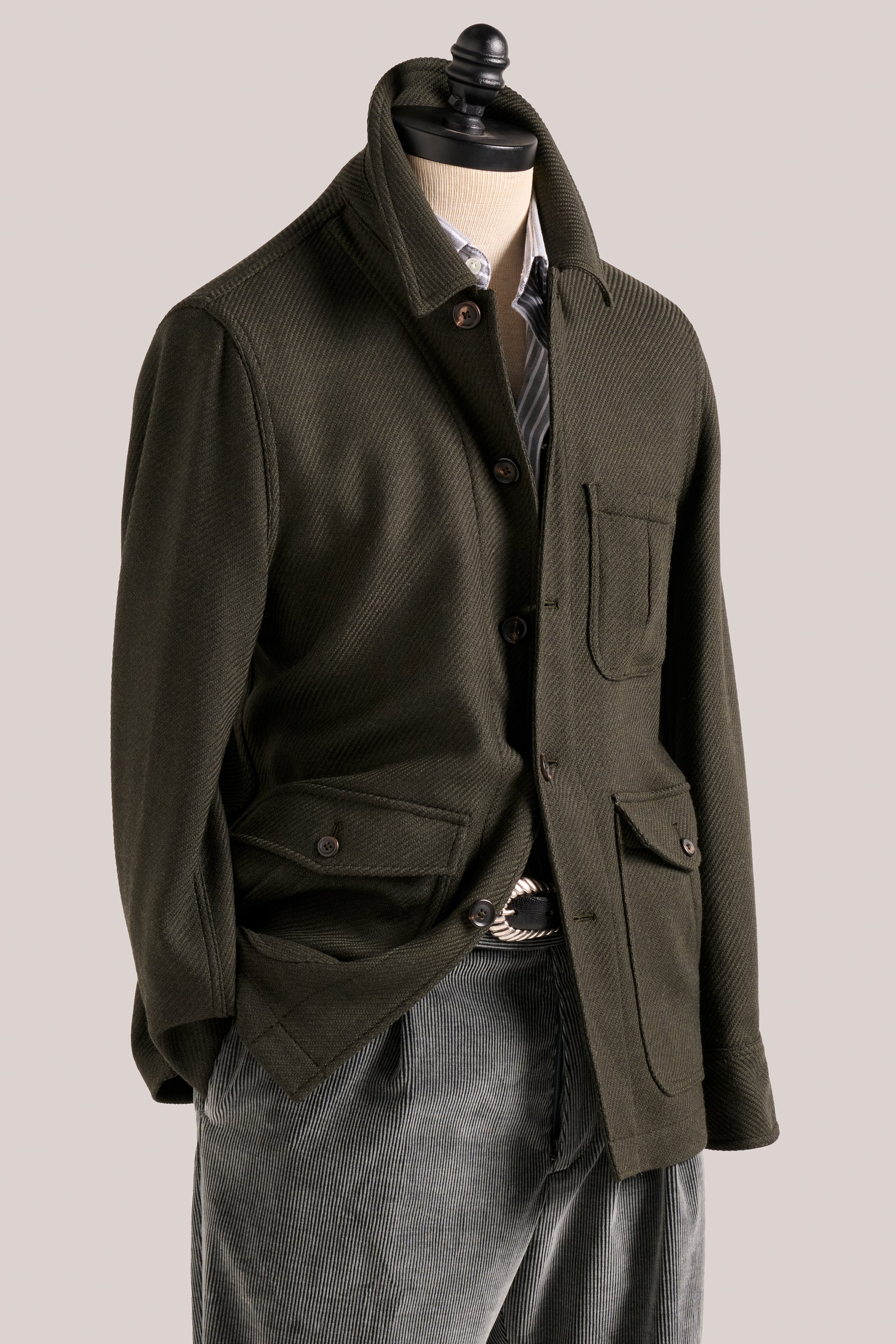 Fitzroy Chore Jacket - Wool - Forest Green