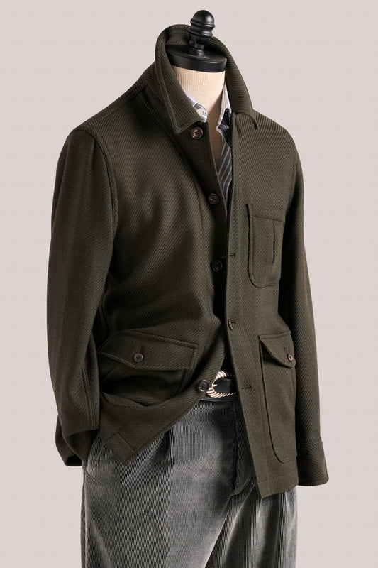 Fitzroy Chore Jacket - Wool - Forest Green