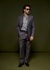 Bronte Linen Evening Shirt - Charcoal