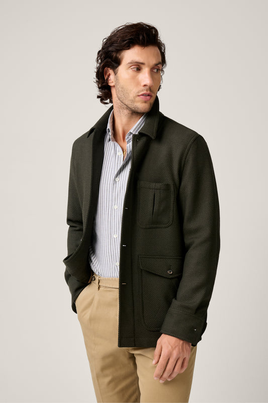 Fitzroy Chore Jacket - Wool - Forest Green