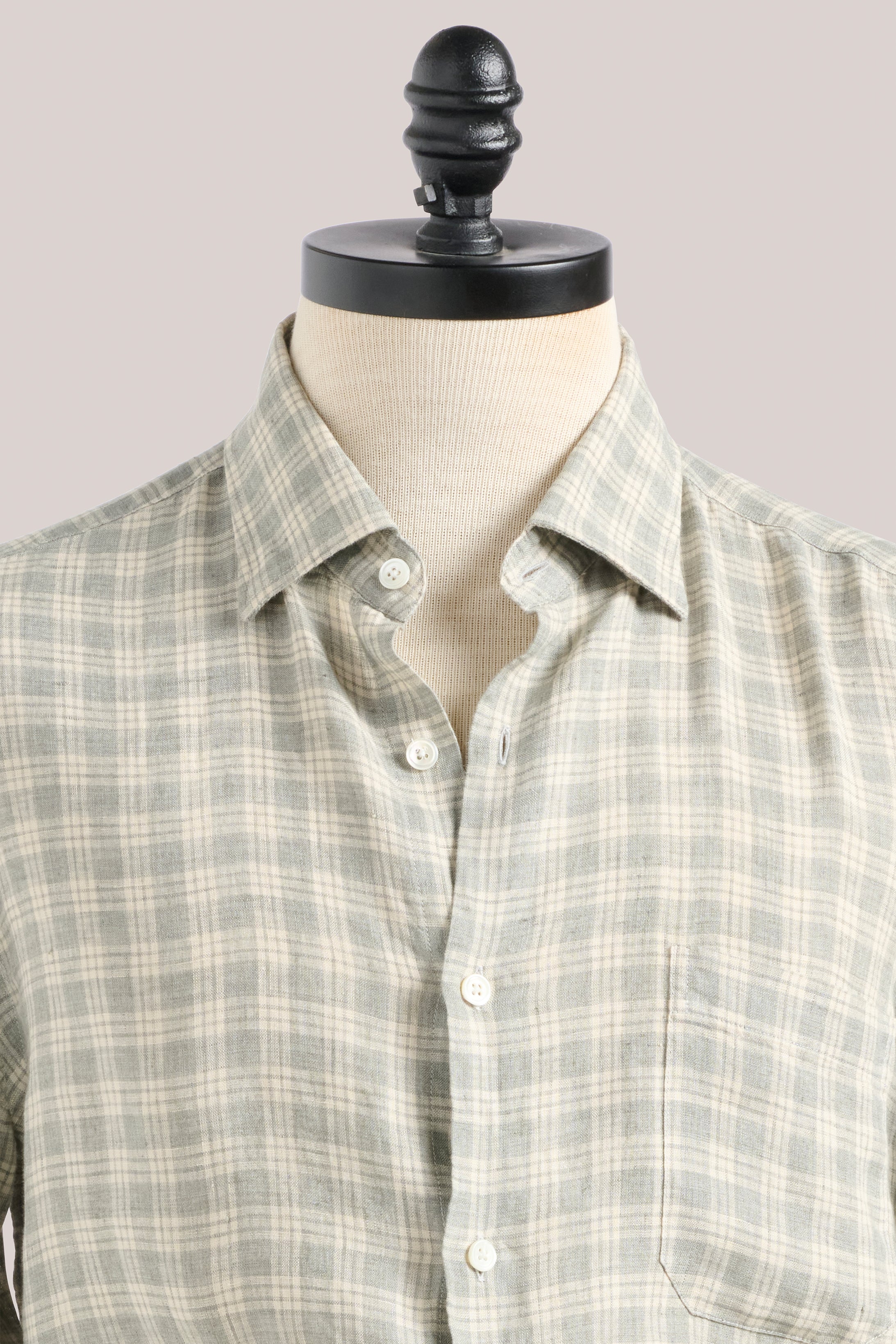 Bronte Italian Linen - Green Check