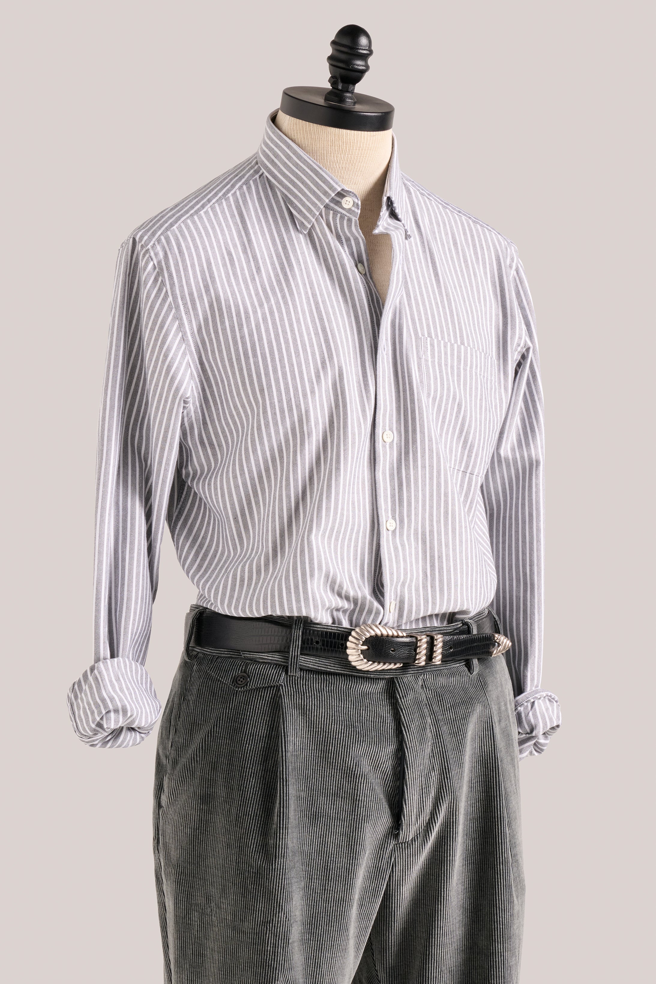 Fenner Essential Oxford Shirt - Gray Stripe