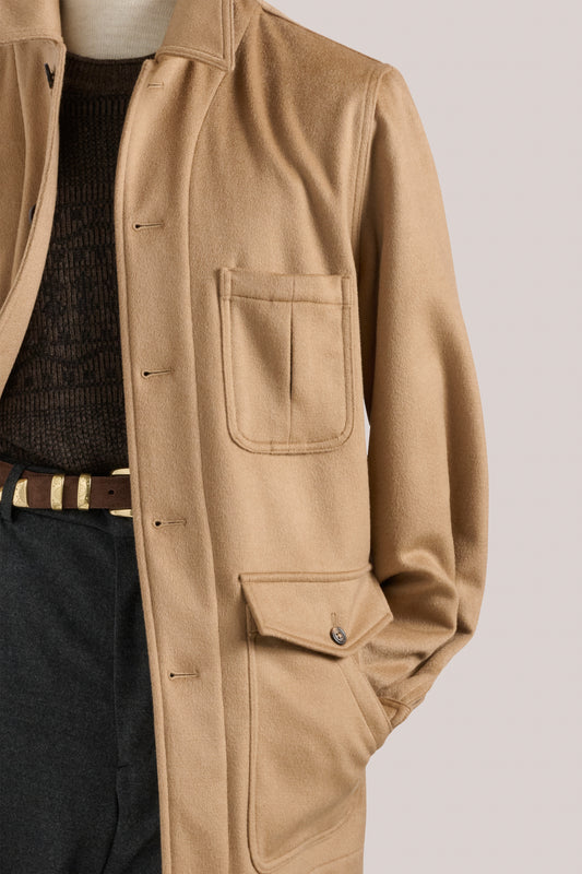 Fitzroy Chore Jacket - Italian Cashmere - Camel