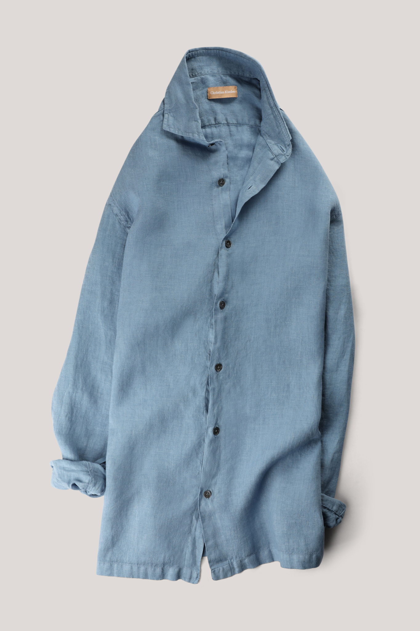 Bronte Garment Dyed Linen Shirt - Sky