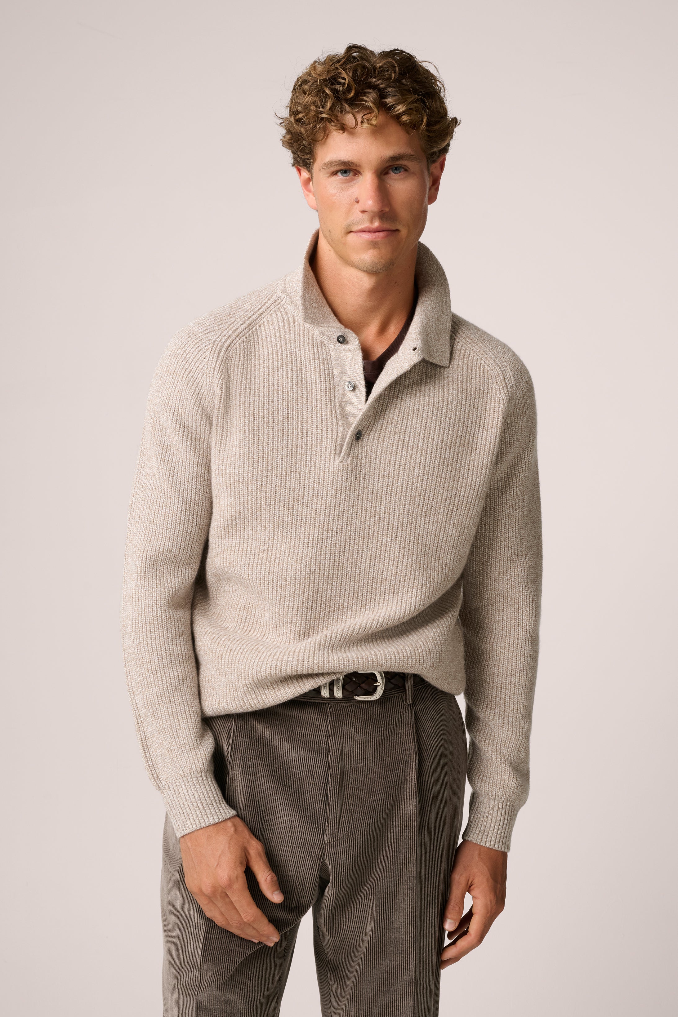 Merricks Polo - Wool and Cashmere - Oatmeal